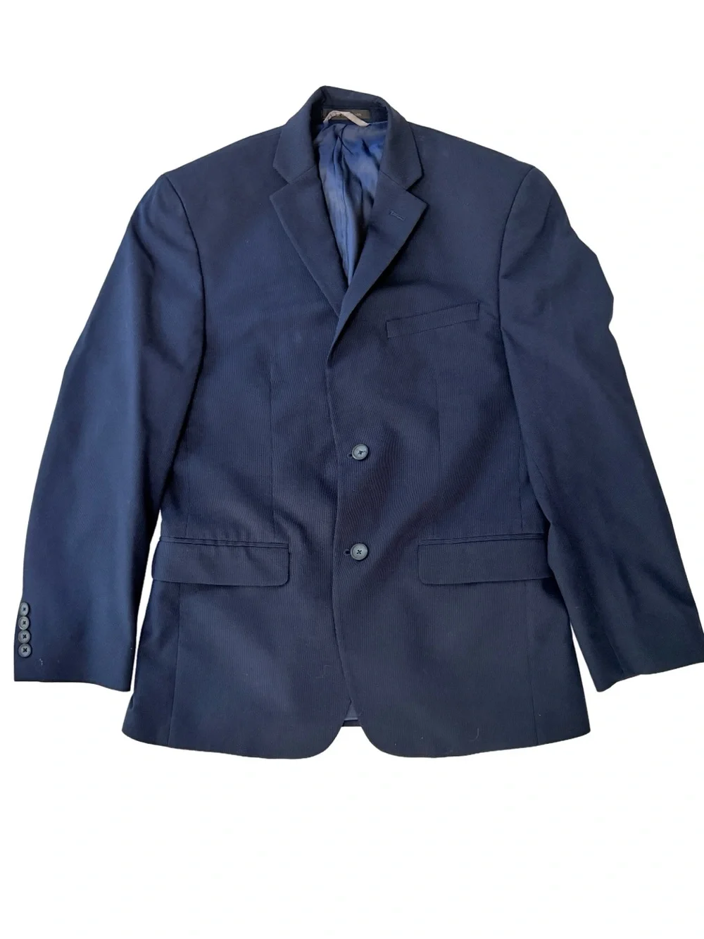 Andrew Marc Classic Men's Navy Blazer - Timeless Two-Button Sport Coat Blazer 36